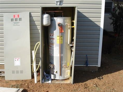 outdoor electric tankless water heater enclosure|tankless water heater exterior installation.